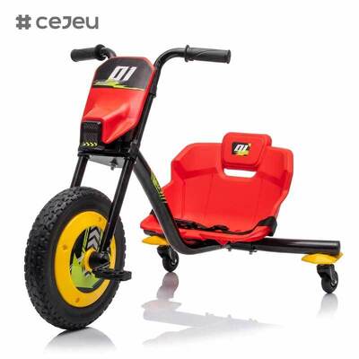 CJ-AHL027 Пластиковые сиденья, детский электромобиль с педалями для дрифта от 2 до 7 лет, для игр на улице, задние роликовые колеса и вращение