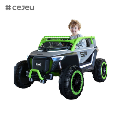 CJ-8809 Сидячая машина для детей ездить на UTV Car, с 12V7AH * 1 4x390 двигатель,2.4G RC, кожаное сиденье, музыка, светодиод, Bluetooth, USB