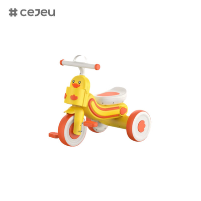 CJ-608, с огнями/Музыкой/Три колеса,три цветных,Желтый/Синий/Розовый,уток в форме трехколесового велосипеда,Продукт Размер60*30*49 см