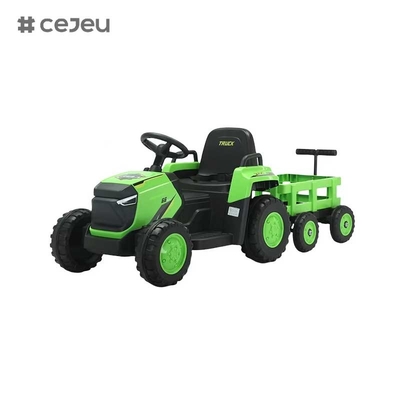 CJ-DLS-X18 для детей электрический трактор игрушечный автомобиль с двойным двигателем 12 В батарейки питаются пластиковой езды на игрушечной машине с музыкой светодиодный свет