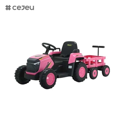 CJ-DLS-X18 для детей электрический трактор игрушечный автомобиль с двойным двигателем 12 В батарейки питаются пластиковой езды на игрушечной машине с музыкой светодиодный свет
