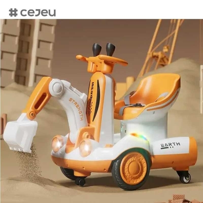 CJ-HB-919 Новый 2 в 1 Детский электрический балансовый автомобиль /360 градусов вращается Детский кавальщик ездить на автомобильном экскаваторе