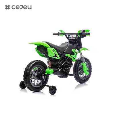 CJ-XB-8015 12V Мотоцикл с электроприводом от аккумулятора для детей в возрасте 3-8 лет с тренировочными колесами, звуковым сигналом и звуком запуска, сертифицирован EN71