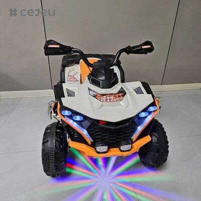 CJ-YME-818 New Battery Operated Electric Ride-On Stroller for Kids 2-4 Years Boys Plastic Push Handle with 4 Wheels for Kids