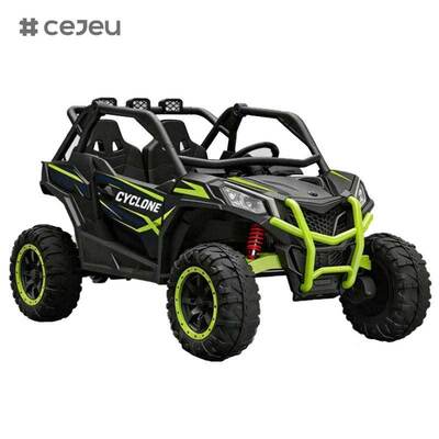 CJ-NEL-998 Большой двухместный циклон 24В Мощный мотор Дети Электрический автомобиль Родительское дистанционное управление Музыка батарея Поездка на UTV