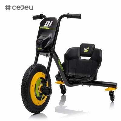 CJ-AHL027 Пластиковые сиденья, детский электромобиль с педалями для дрифта от 2 до 7 лет, для игр на улице, задние роликовые колеса и вращение
